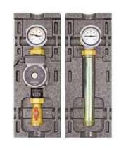 Насосная группа V-UK DN25 (1") с насосом Grundfos UPS 25-60, контур без смесителя, подающая линия слева