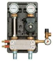 Группа с насосом Grundfos UPS 25-60, т/о, 20 пластин